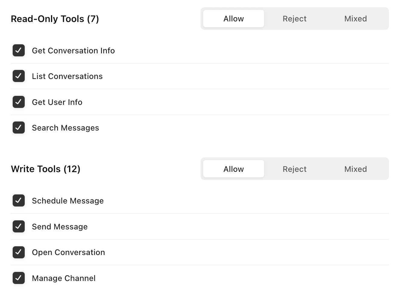 Screenshot of the Protoguard tool filters configuration showing allowed and blocked requests.