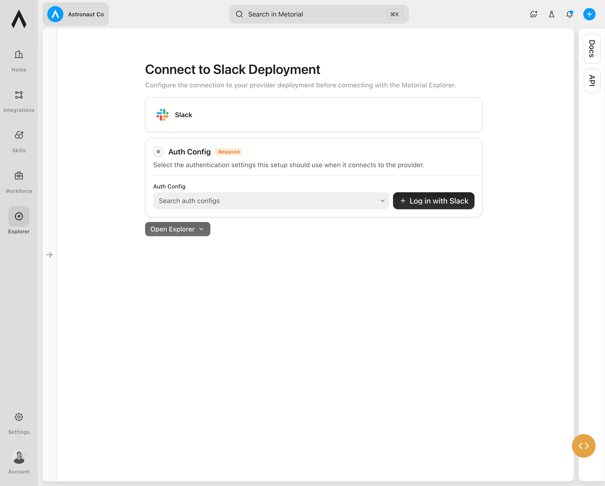 Provider connection page