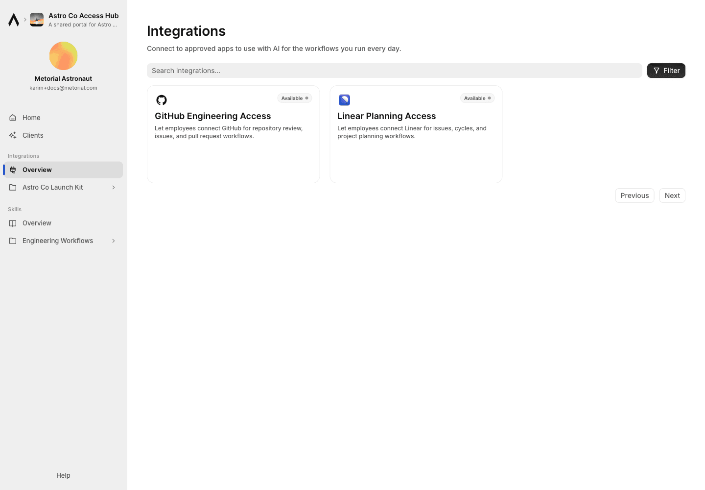 Employee portal integrations