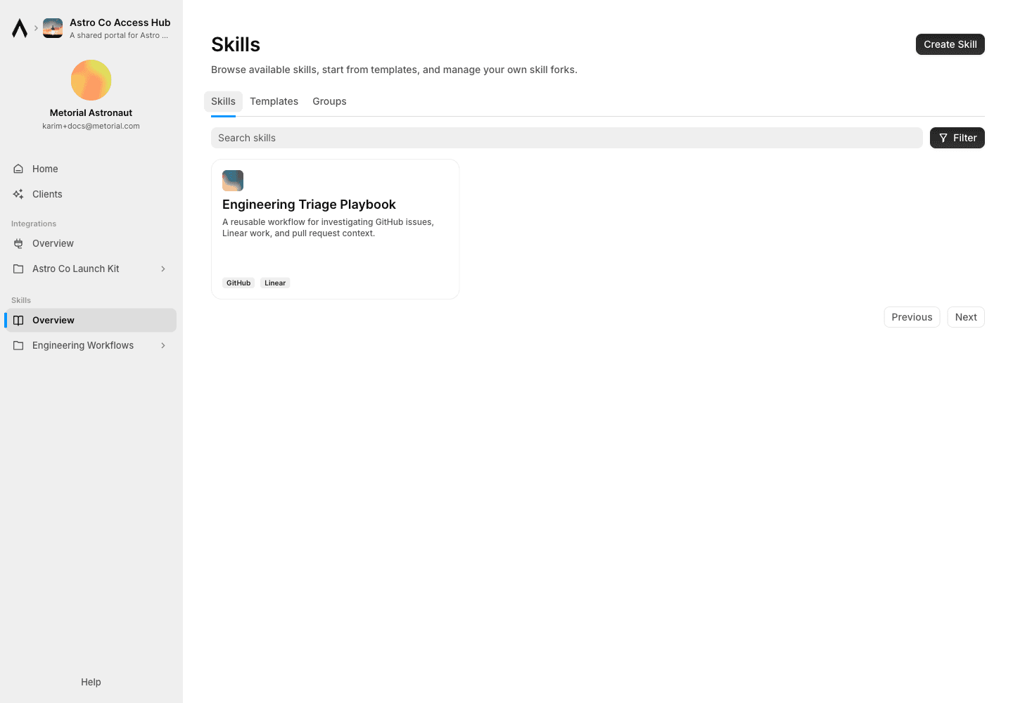 Employee portal skills